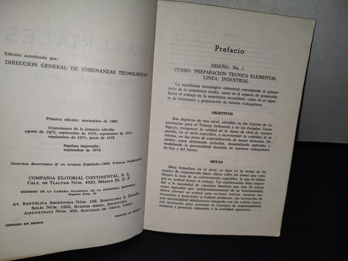 75- Materiales. Preparación, Técnica Elemental. Conocimientos Básicos. Sep - 1969