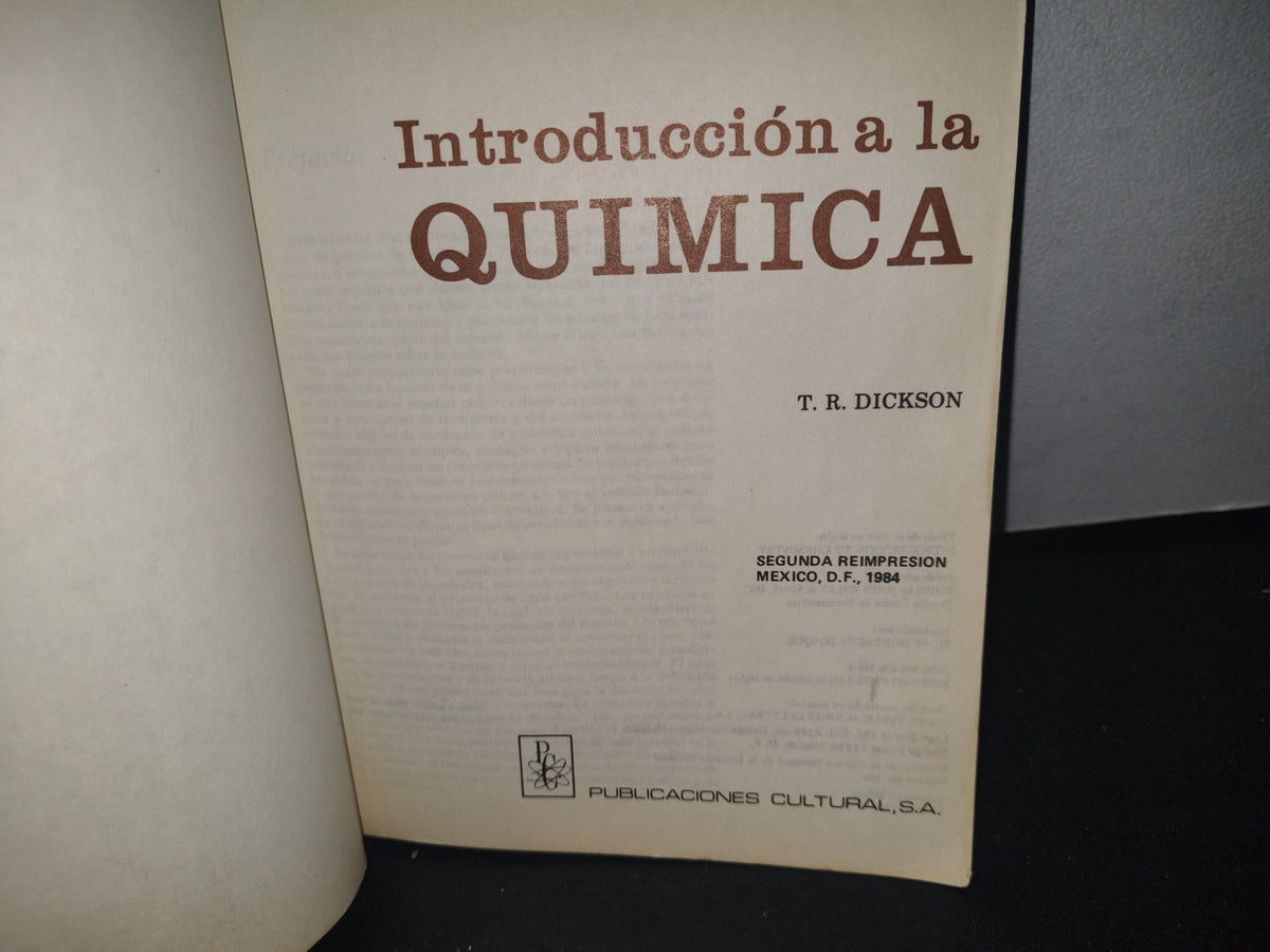 34- Introducción A La Química - T. R. Dickson