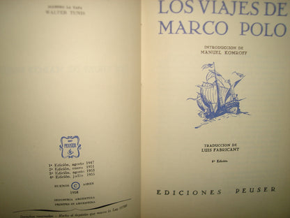 161- Los Viajes De Marco Polo - Ediciones Peuser - 1958