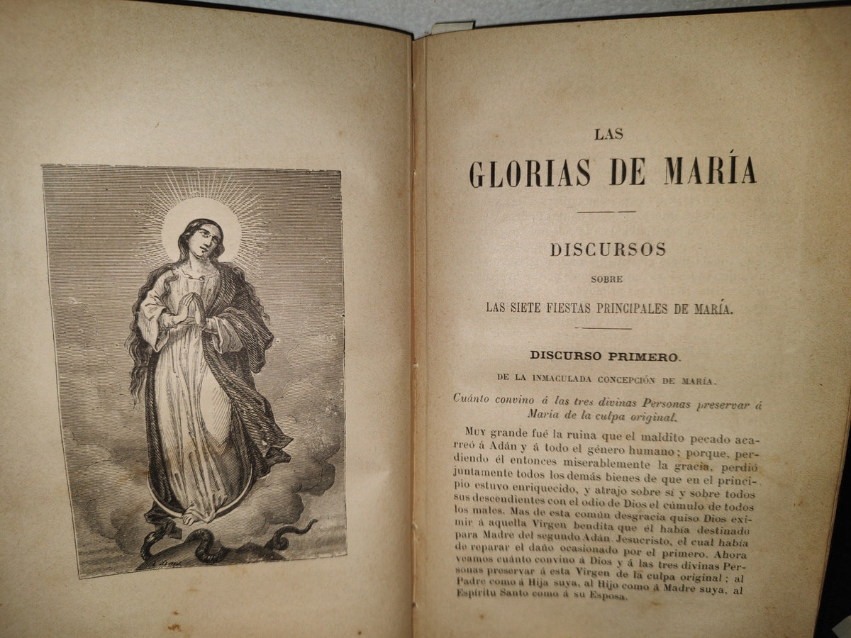 60- Las Glorias De María. Obra Útil Para Leer Y Predicar. Alfonso María De Ligorio - 1896