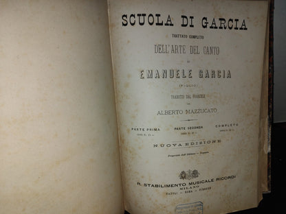 100- Italiano. Scuola Di Garcia: Trattato Completo Dell'Arte De Canto - Emanuele García - 1800'S