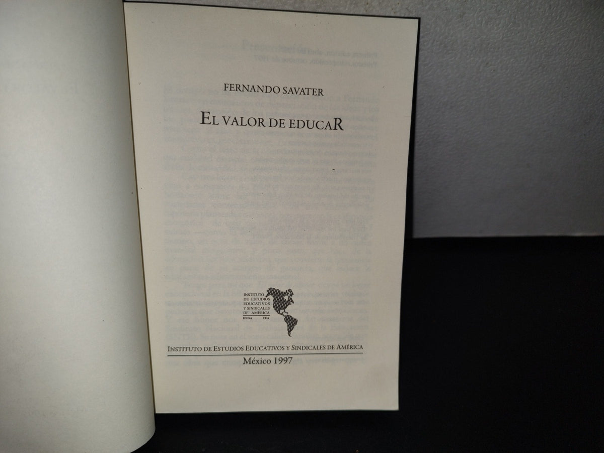 93- El Valor De Educar - Fernando Savater - 1997