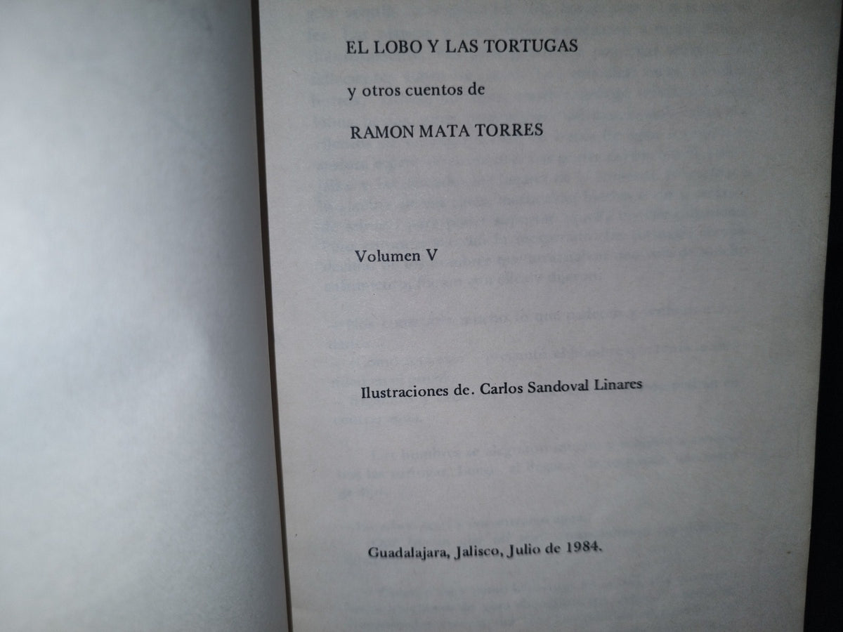 34- El Lobo Y Las Tortugas. Cuento. Ramón Mata Torres - 1984