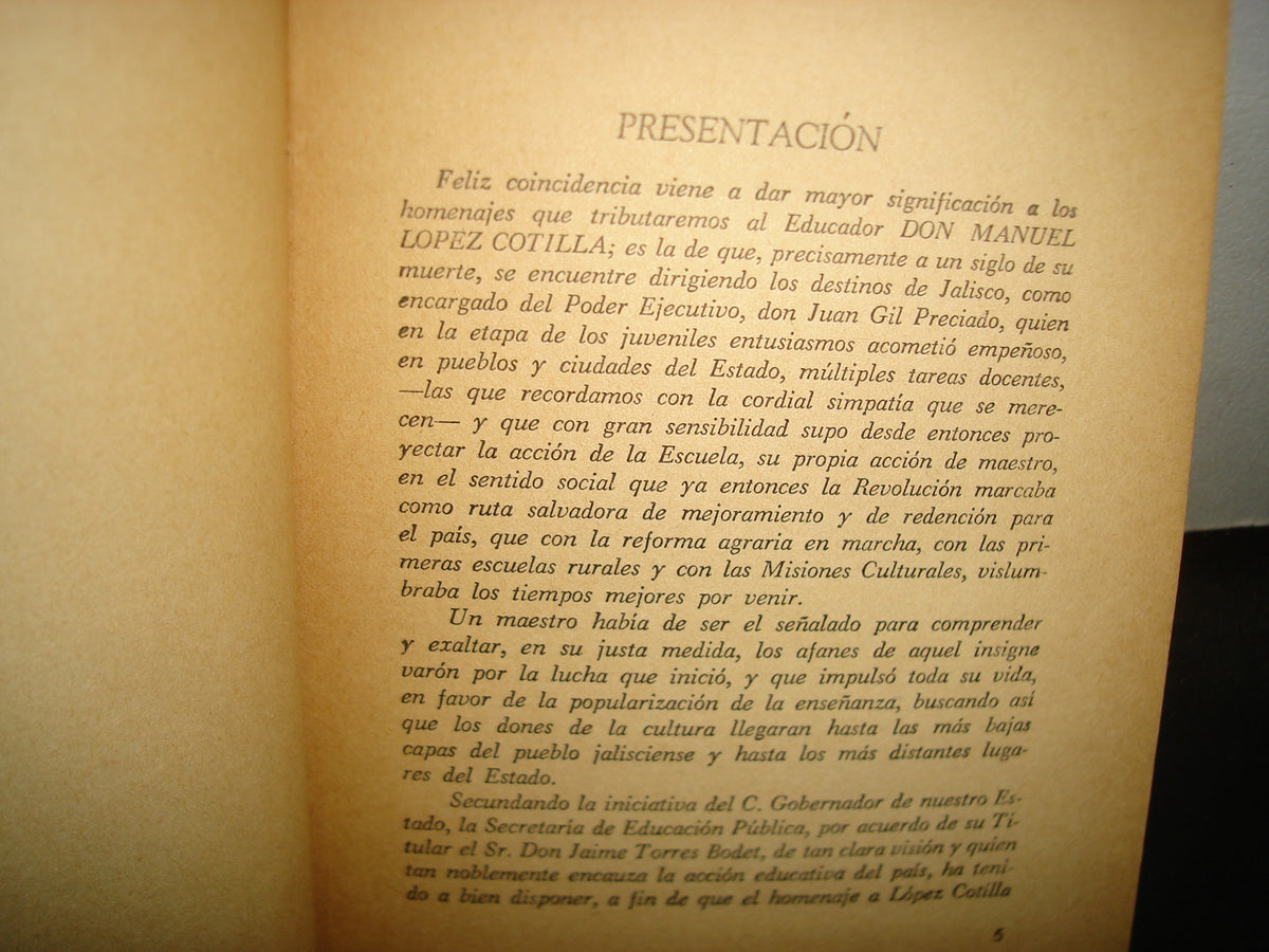 160- Manuel López Cotilla Y Su Obra - Gobierno Del Estado De Jalisco - 1961