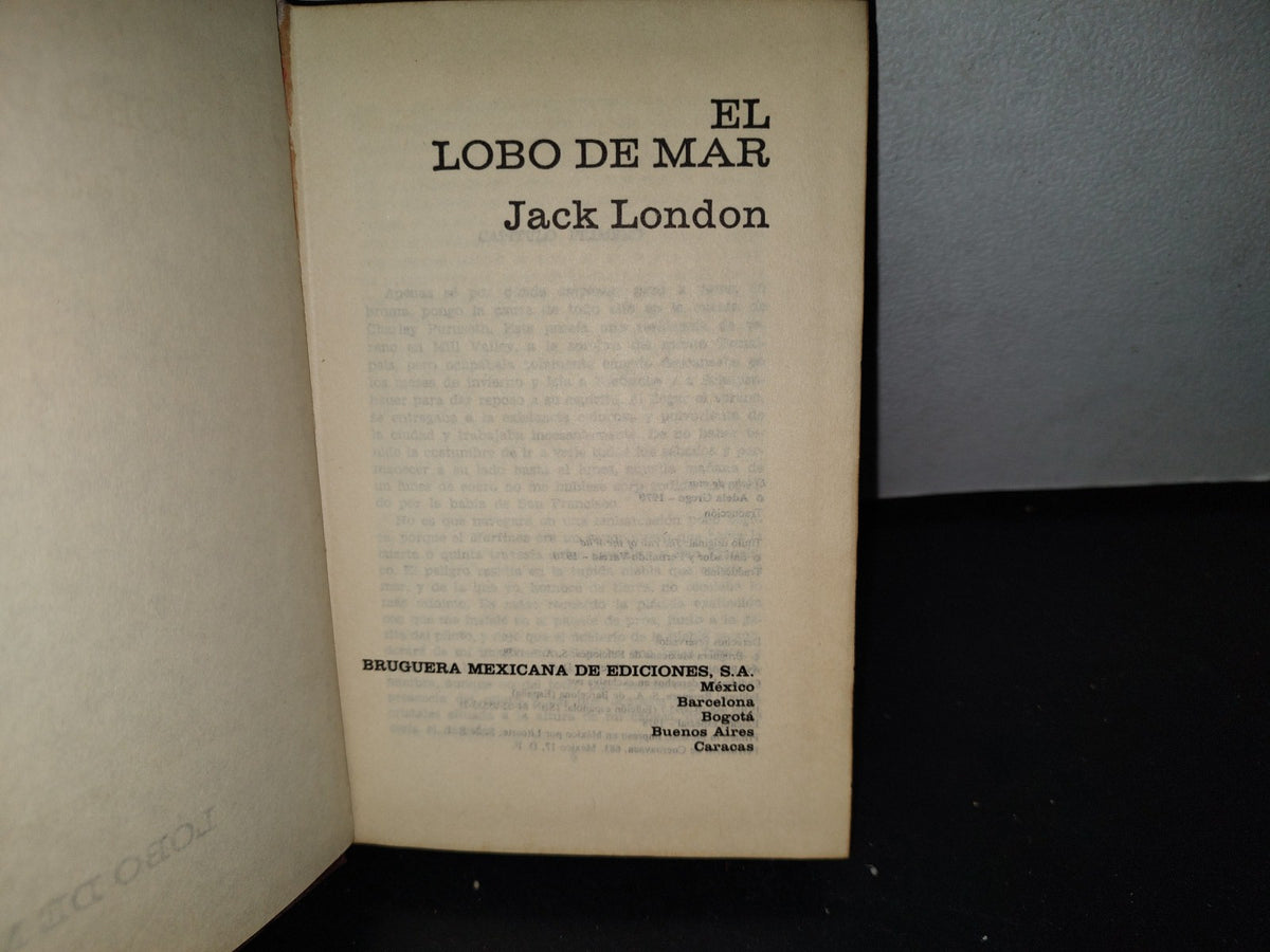 66- El Lobo De Mar - Jack London - Bruguera Mexicana De Ediciones, S. A. - Edición Especial, 1978