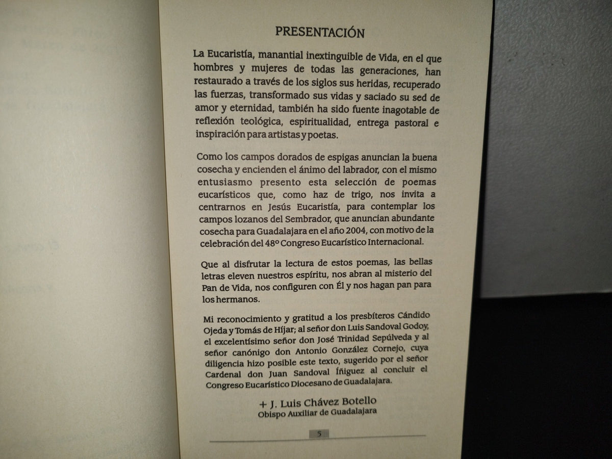 85- O Sacrum Convivium. Poemas Eucaríticos - Edición Del Arzobispado De Guadalajara - 2001