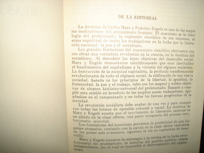 160- Marx, Engels. Obras Escogidas - Editorial Progreso. Moscú - 70'S