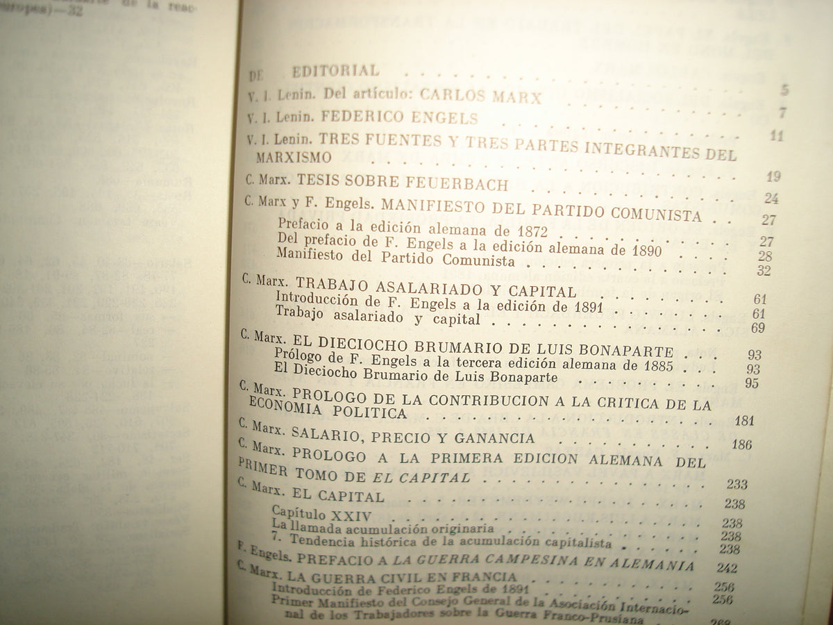 160- Marx, Engels. Obras Escogidas - Editorial Progreso. Moscú - 70'S