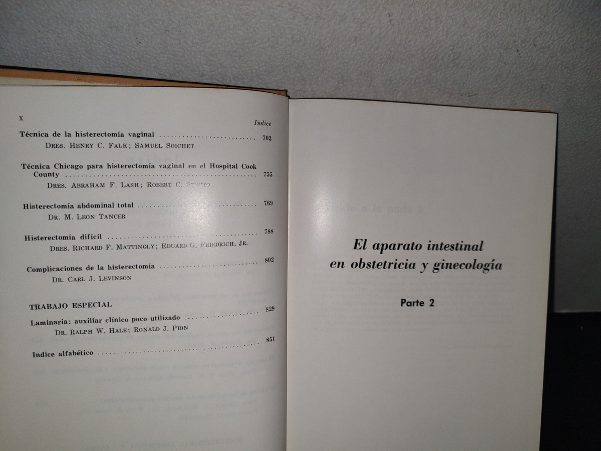 89- Clínicas Obstétricas Y Ginecológicas. El Parto Intestinal, Histrectomía Abdomnal
