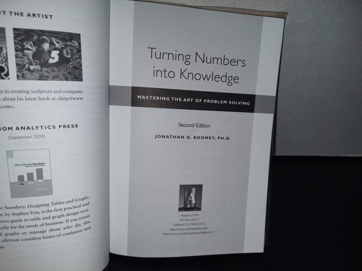 83- Turning Numbers Into Knowledge. Mastering The Art Of Problem Solving - Jonathan G. Koomey