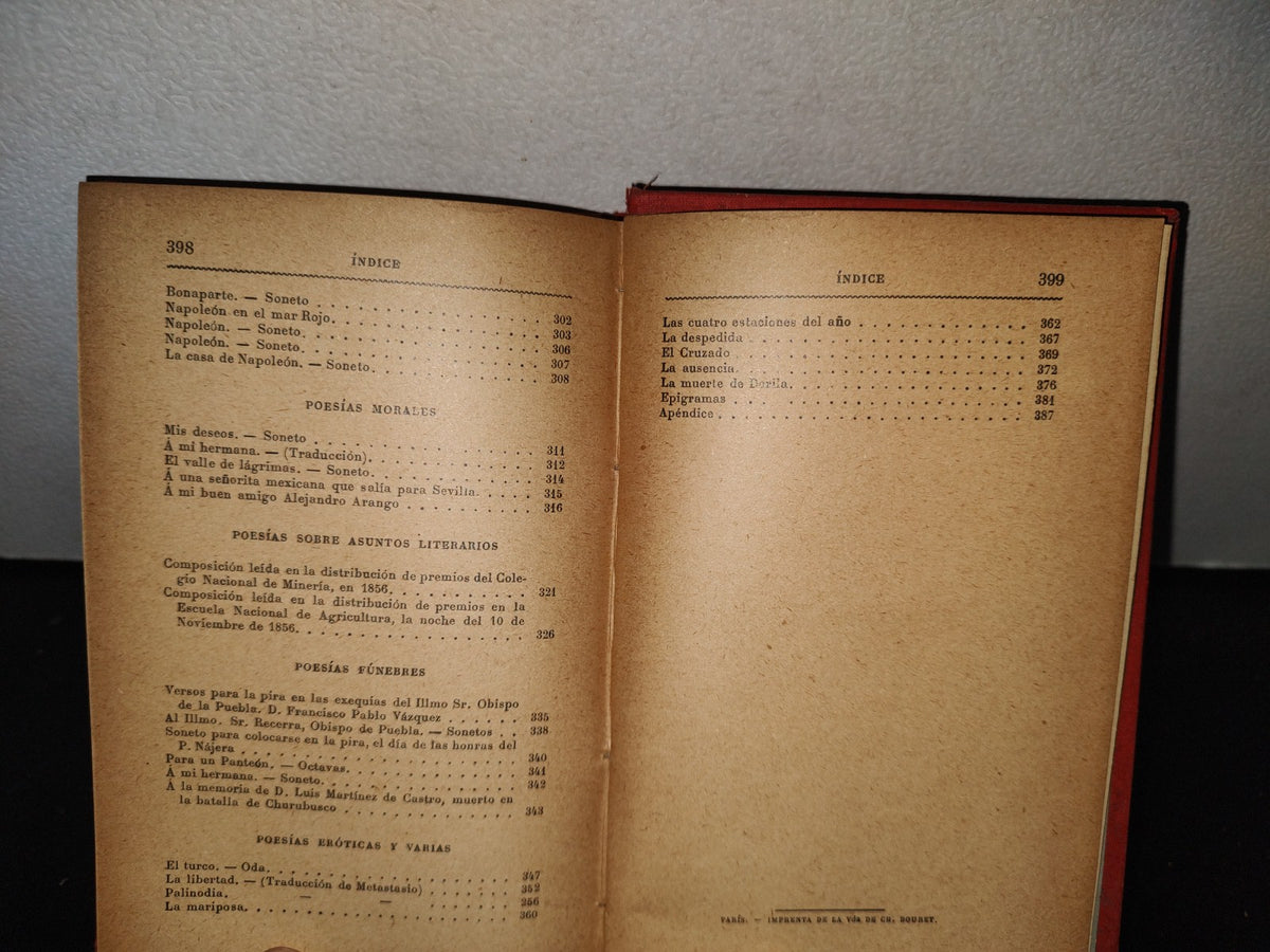 64- Poesías De Manuel Carpio Con Su Biografía - José Bernardo Couto - 1909