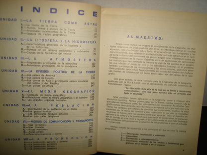 26- La Tierra. Geografía Física Y Humana - Yolanda Cordero Melo, Herlinda García Lecuona, Carmen Santín García. Primer Curso - Editorial Herrero. 1970