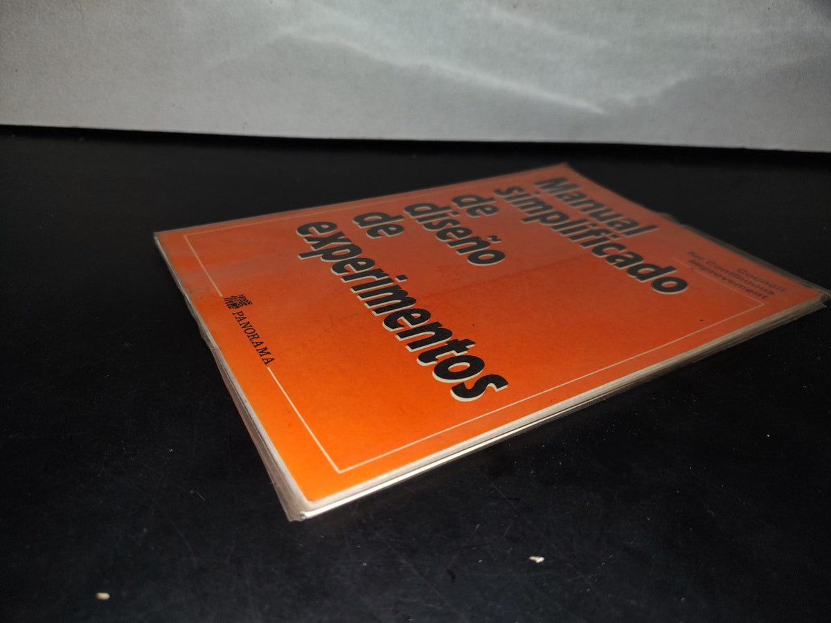 87-2- Manual Simplificado De Diseño De Experimentos. Council For Continuous Improvement