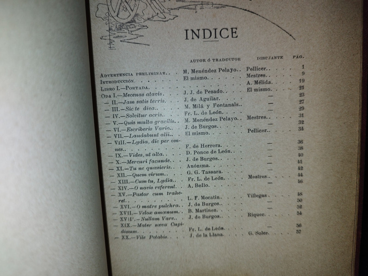 65- Odas De Q. Horacio Flaco. Traducidas E Imitadas Por Ingenios Españoles - 1908