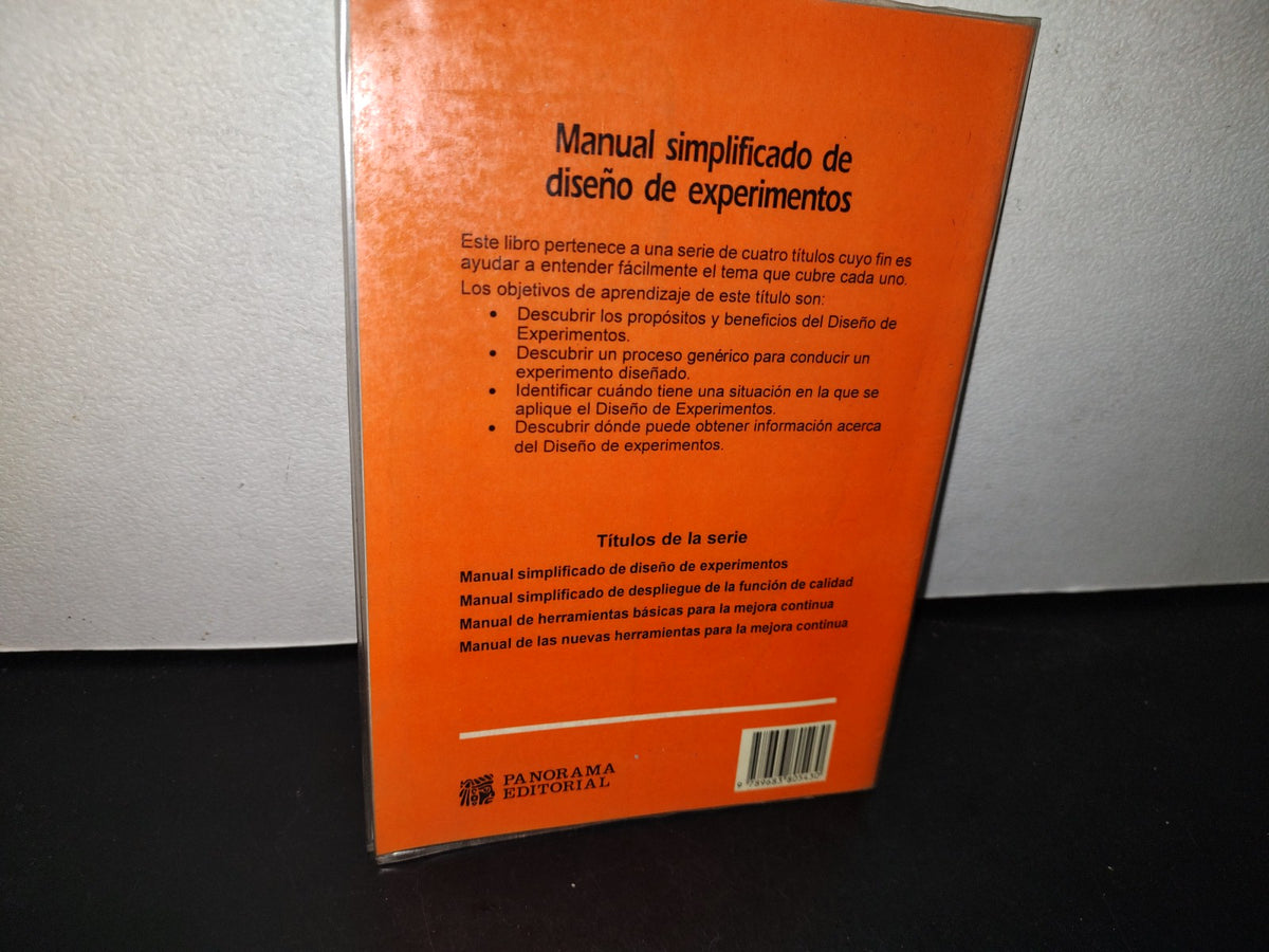 87-2- Manual Simplificado De Diseño De Experimentos. Council For Continuous Improvement