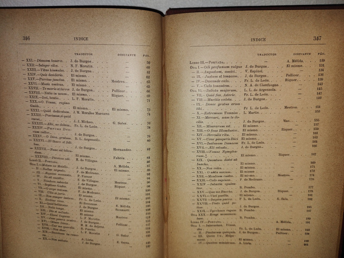 65- Odas De Q. Horacio Flaco. Traducidas E Imitadas Por Ingenios Españoles - 1908