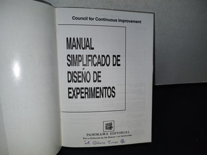 87-2- Manual Simplificado De Diseño De Experimentos. Council For Continuous Improvement