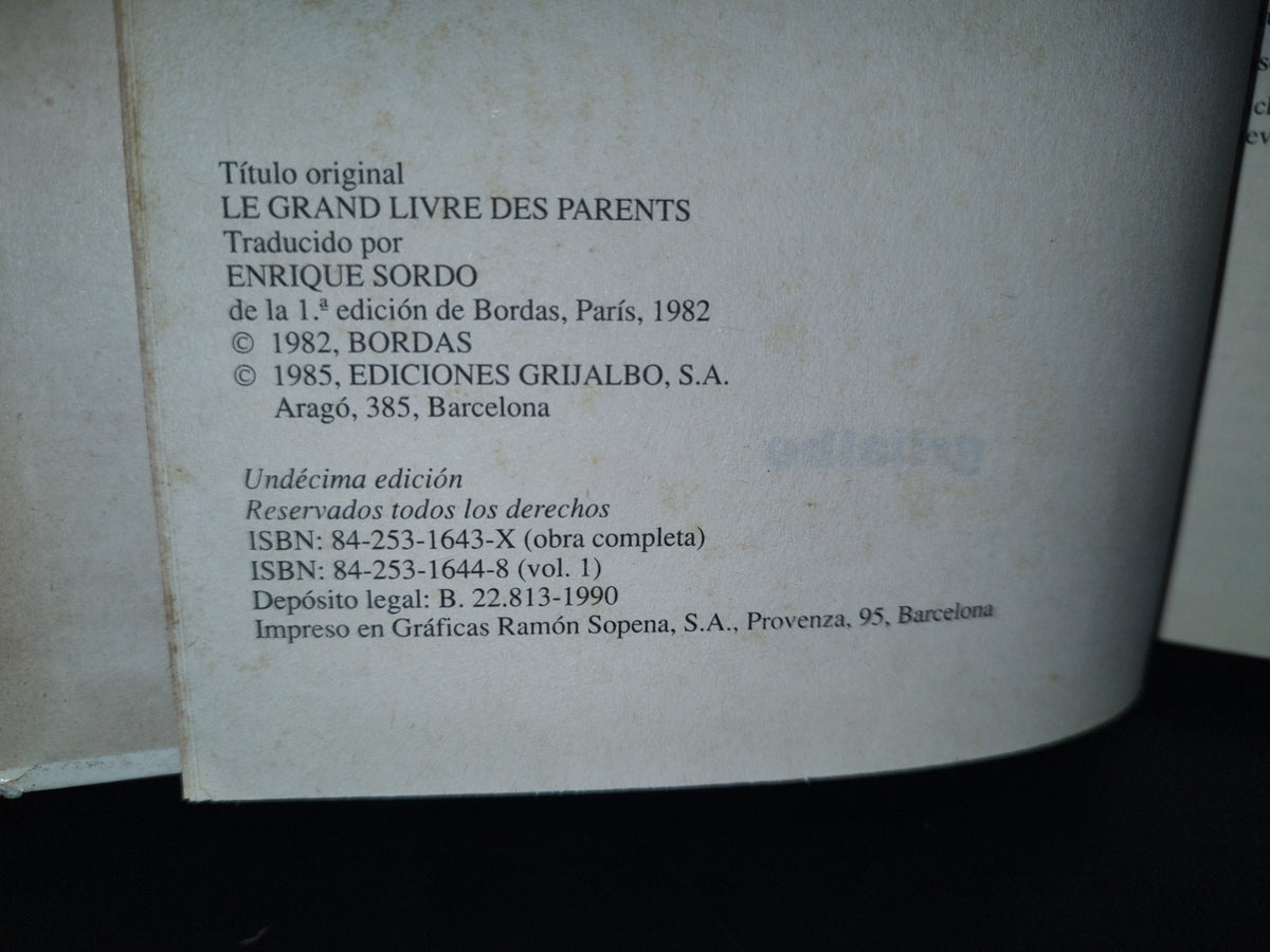 209- El Gran Libro De Los Padres - Cornelia Quarti - Grijalgo - 1990
