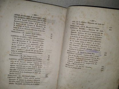 80- Historia Crítica De Las Cortes Reformadoras Por..... - Tomo I - Madrid. Imprenta De Uzal Y Aguirre, 1845