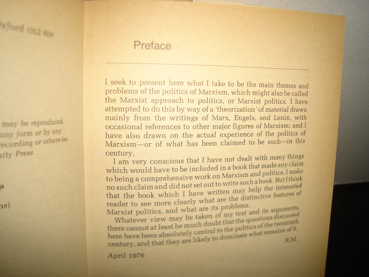 167- Marxism And Politics - Ralph Miliband - Oxford University Press. 1977