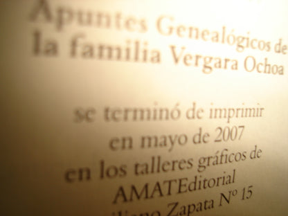 160- Apuntes Genealógicos De La Familia Vergara Ochoa - María Guadalupe Paredes López