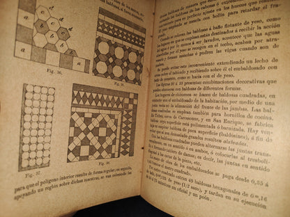 64- Pequeña Enciclopedia Práctica De Construcción 8. Pintura, Vidriería, Decoración, Empedrados, Embaldosados - Antonio Aguirre - 1899