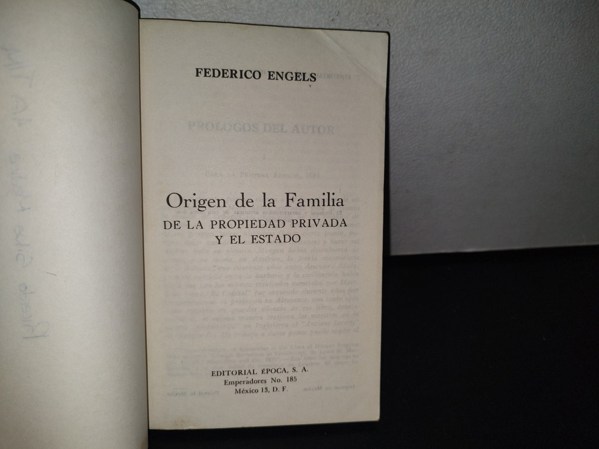 80- Marx Y Engels. El Origen De La Familia, La Propiedad Privada Y El Estado