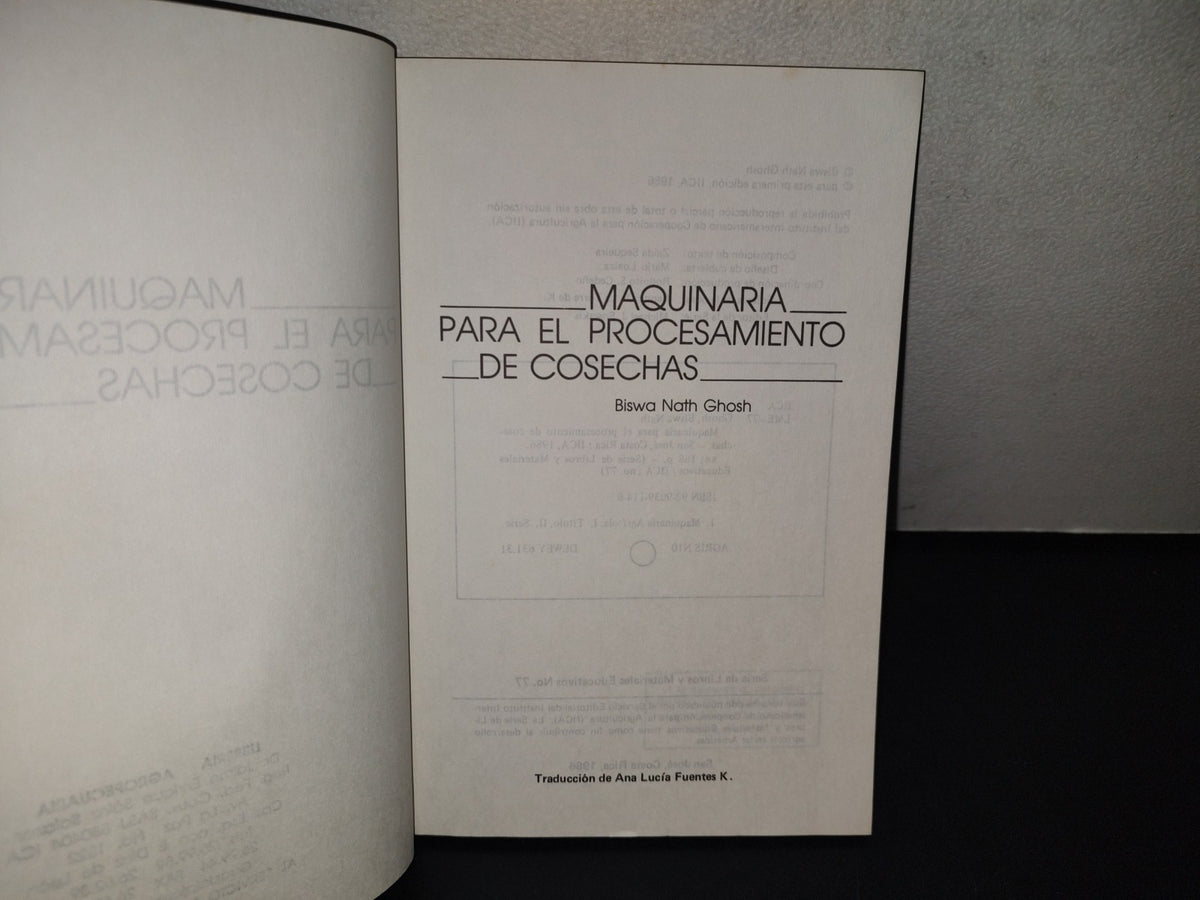 114- Maquinaria Para El Procesamiento De Cosechas - Biswa Nath Ghosh