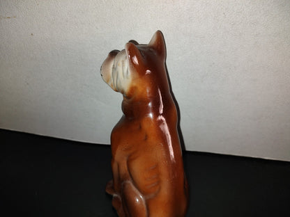 A5- Perro Pit Bull De Cerámica Esmaltada - 80'S