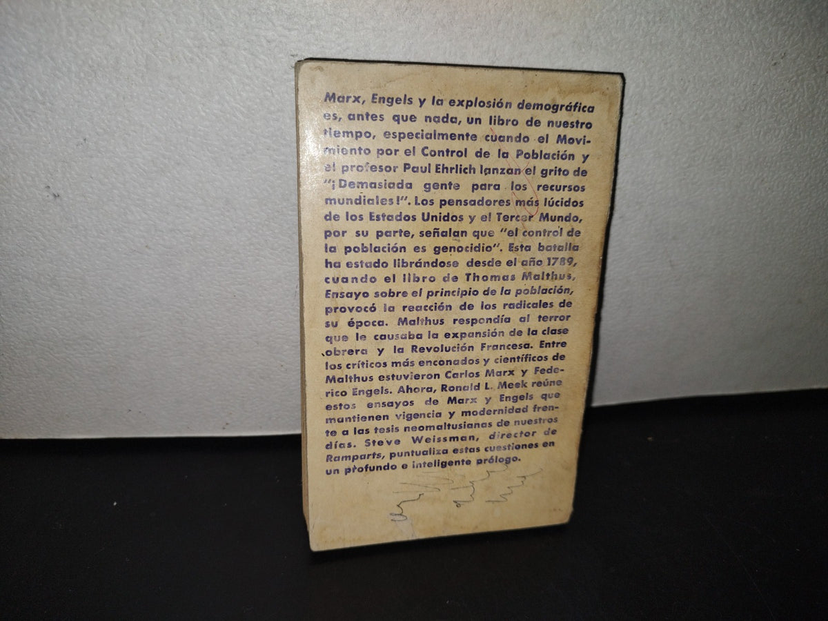 101- Marx, Engels Y La Explosión Demográfica - Editorial Extemporáneos. México - 1A. Ed. 1973