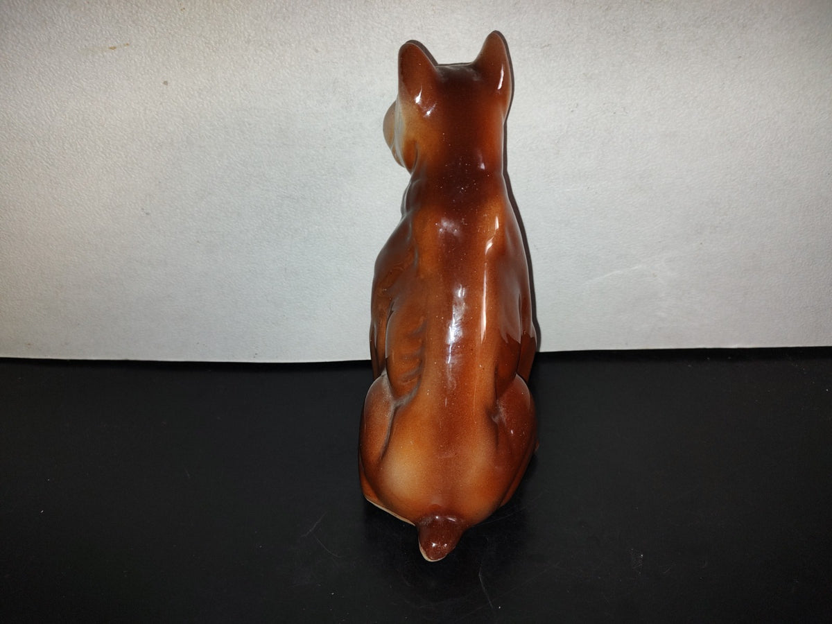 A5- Perro Pit Bull De Cerámica Esmaltada - 80'S