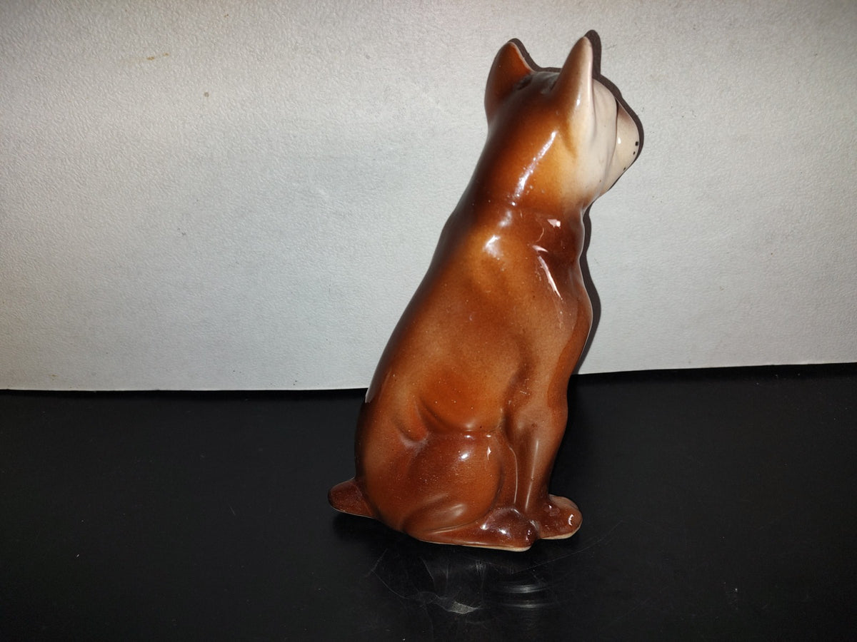 A5- Perro Pit Bull De Cerámica Esmaltada - 80'S