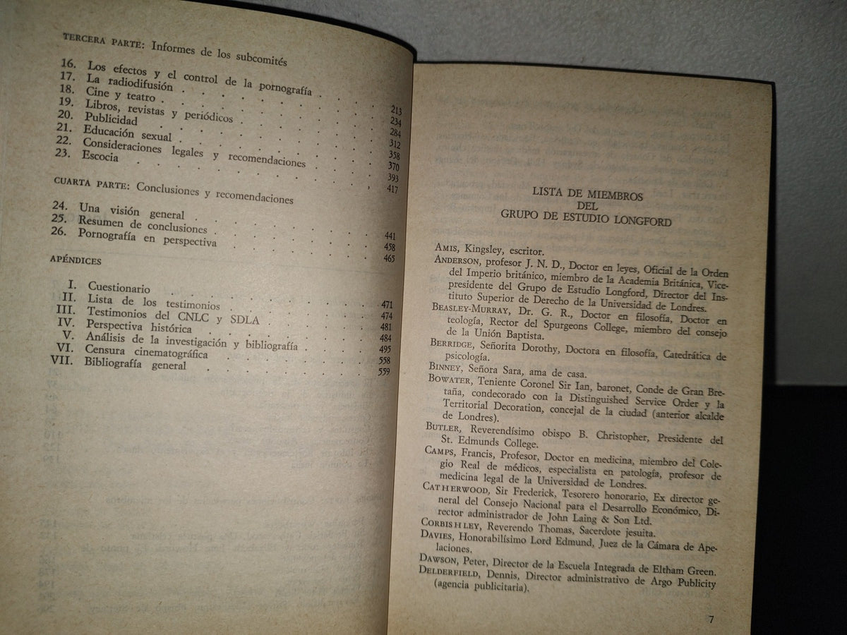 209- La Pornografía. Informe Longford - Ediciones Grijalbo, S. A. - 1975