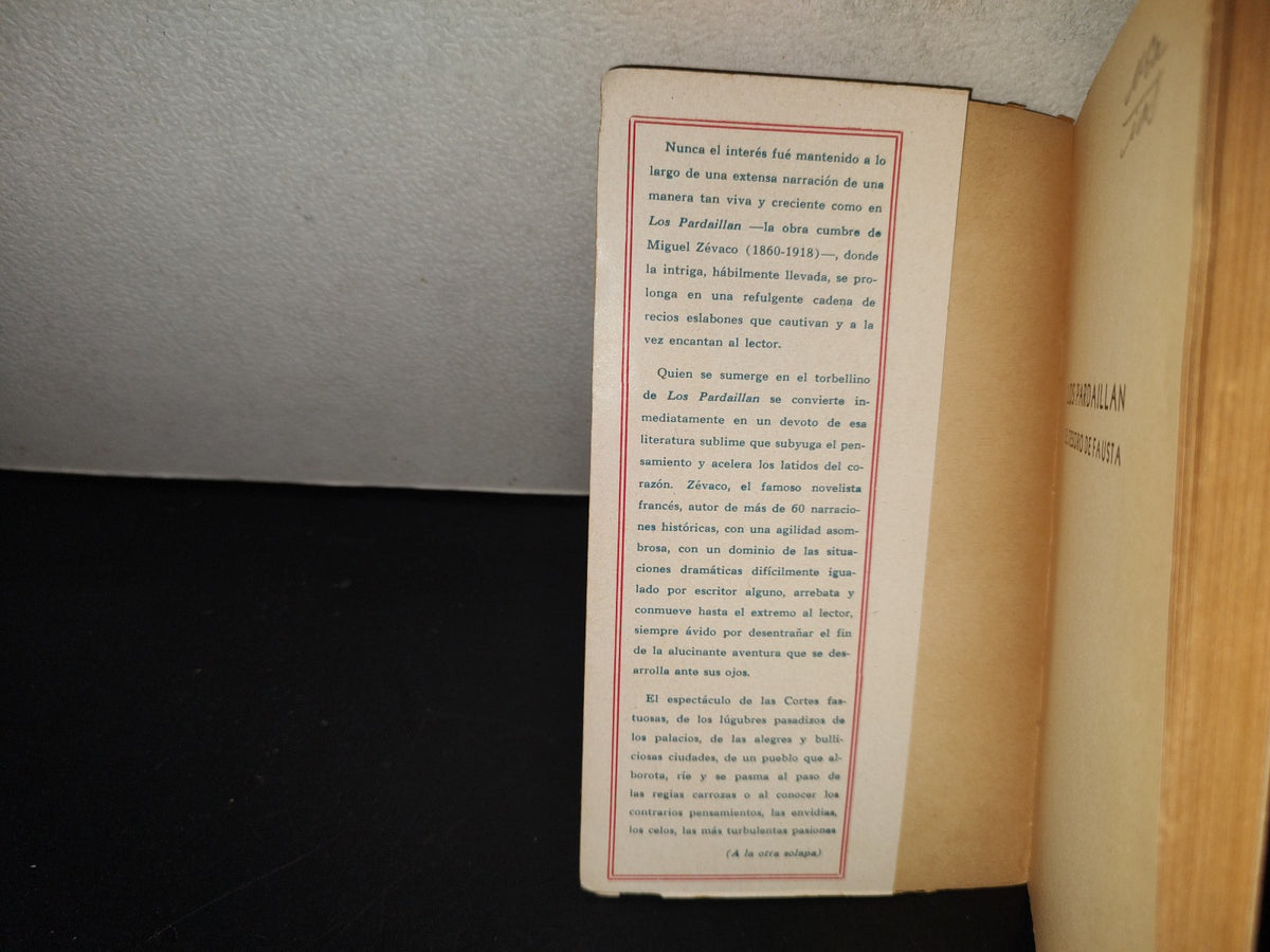 202- Los Pardaillán. El Tesoro De Fausta - Miguel Zévaco - México, D. F., 1945