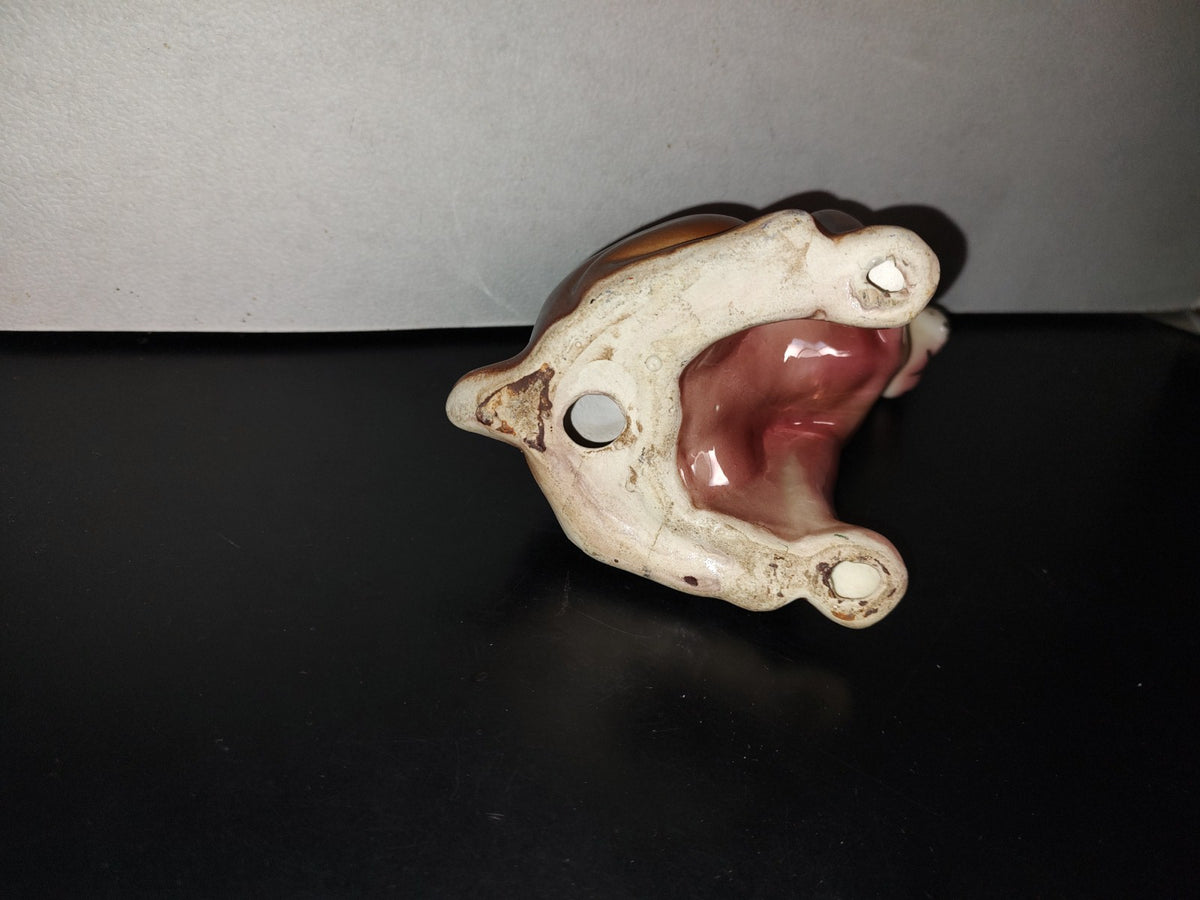 A5- Perro Pit Bull De Cerámica Esmaltada - 80'S