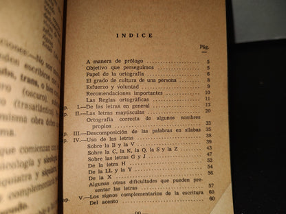 85- Manual De Ortografía. Prof. González Del Castillo. Colección Adelita - 1955