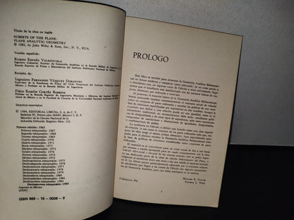 80- Geometría Analítica Bidimensional. Subconjuntos Del Plano - Howard E. Taylor