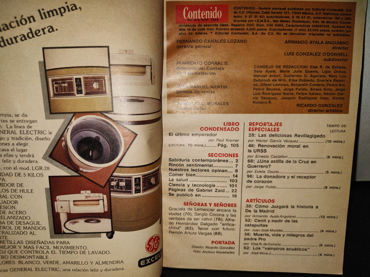 201- Contenido. Cómo Juzgar La Historia De La Madrid - Noviembre. 1988