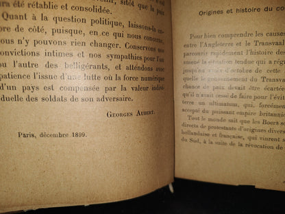 60- Francés- Le Transvaal Et L'Angleterre En Afrique Du Sud - Georges Aubert - Première Édition 1899
