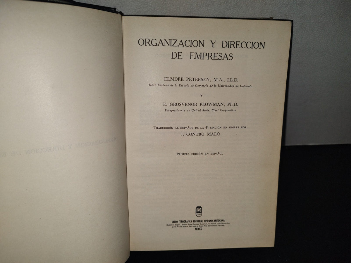209- Organización Y Dirección De Empresas - Elmore Petersen - Uteha