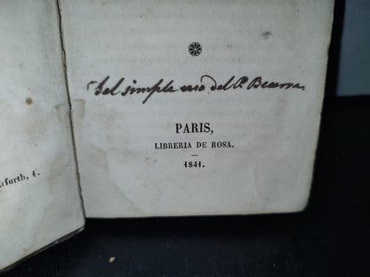 64- Manual De Los Cristianos, Dividido En Cuatro Libros. Obra Utilísima - París, Librería De Rosa, 1841