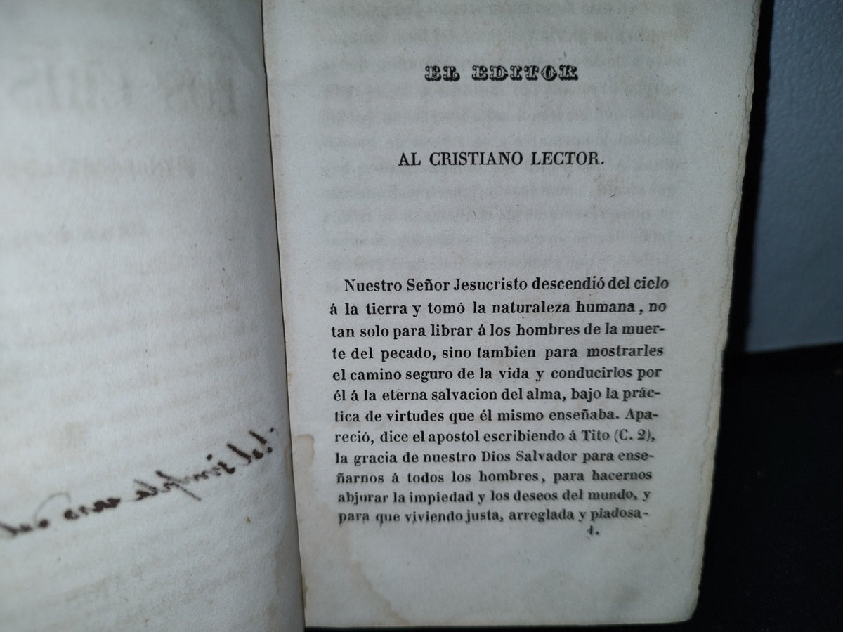 64- Manual De Los Cristianos, Dividido En Cuatro Libros. Obra Utilísima - París, Librería De Rosa, 1841