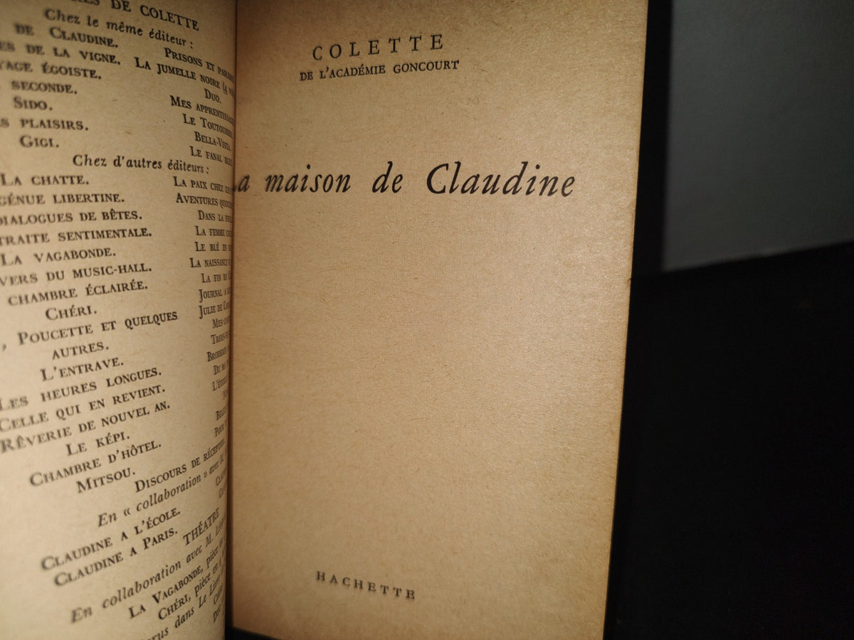 34- Francés. La Maison De Claudine - Colette - 1960