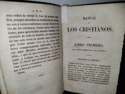 64- Manual De Los Cristianos, Dividido En Cuatro Libros. Obra Utilísima - París, Librería De Rosa, 1841