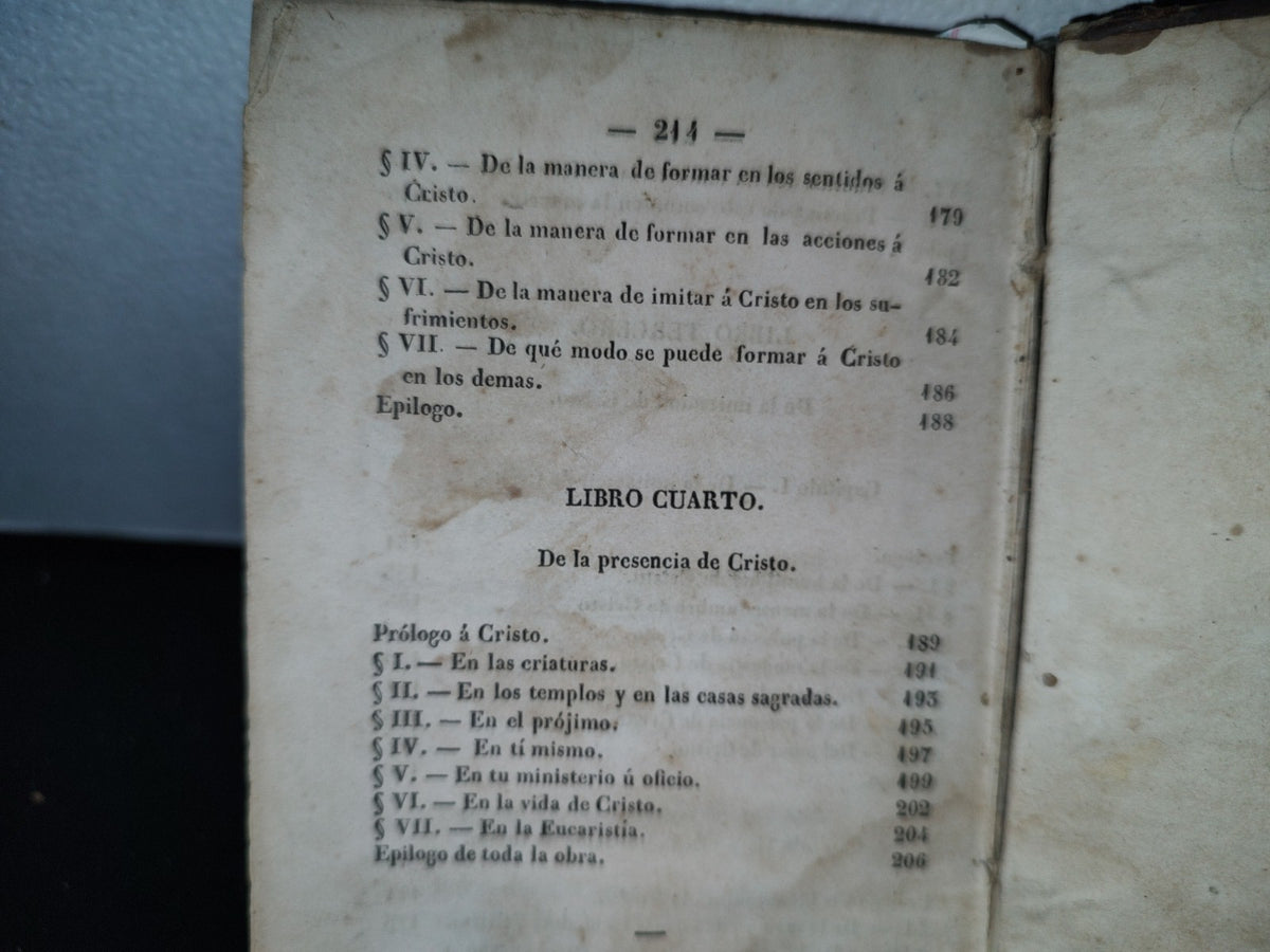 64- Manual De Los Cristianos, Dividido En Cuatro Libros. Obra Utilísima - París, Librería De Rosa, 1841