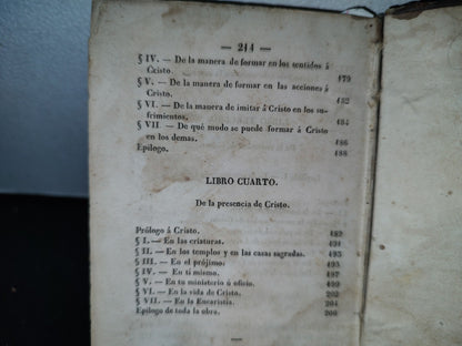 64- Manual De Los Cristianos, Dividido En Cuatro Libros. Obra Utilísima - París, Librería De Rosa, 1841