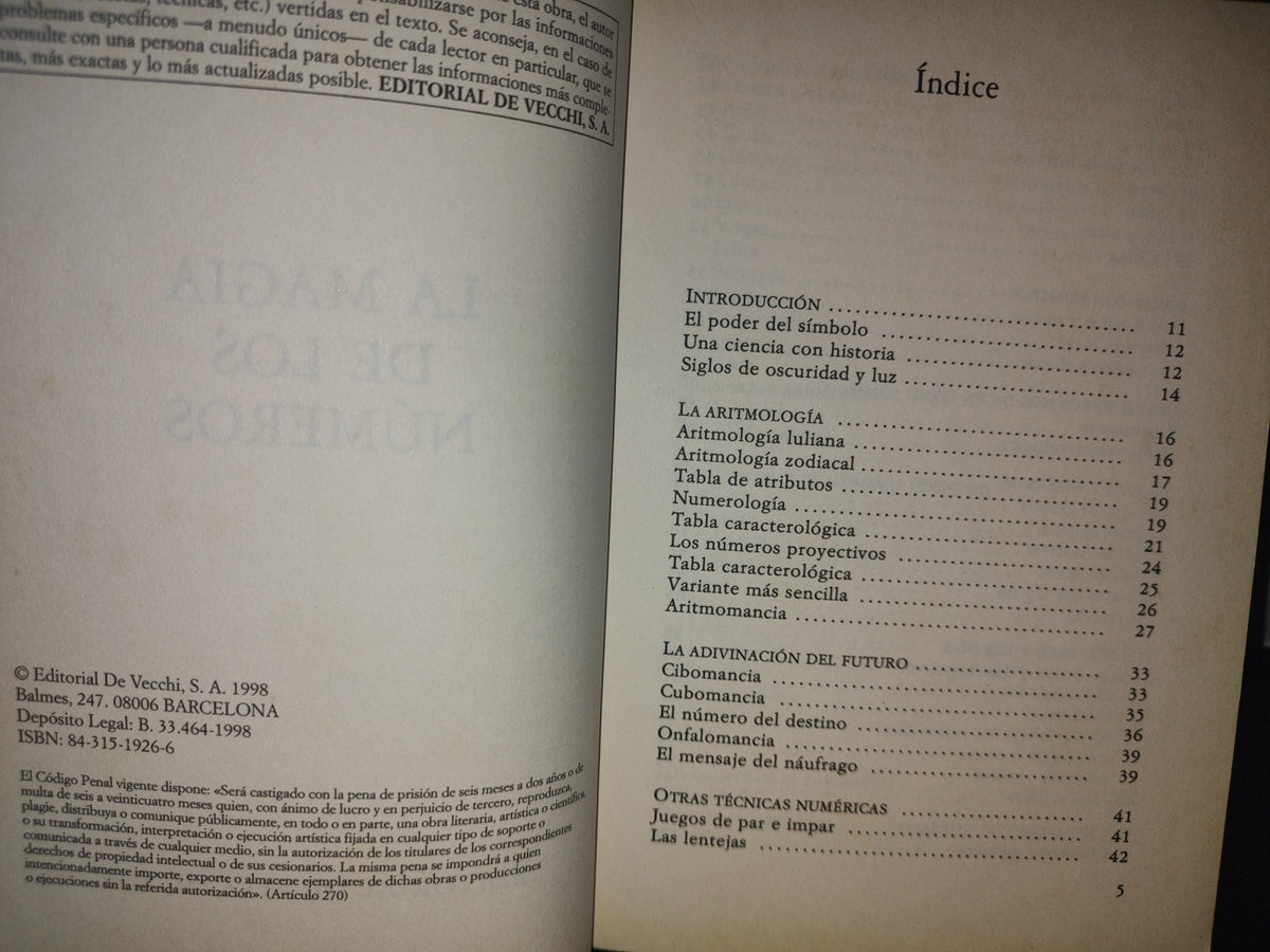 66- La Magia De Los Números - Carmen Del Bosque - Editorial De Vecchi, Primera Edición 1998