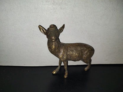 A5- Pieza De Bronce: Venado En Cuatro Patas - 70'S
