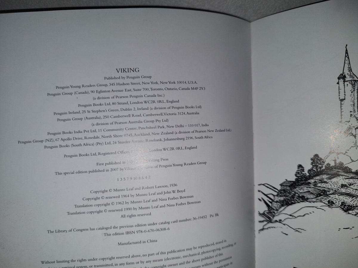 196- El Cuento De Ferdinando Por Munro Leaf - Viking Press, 2007