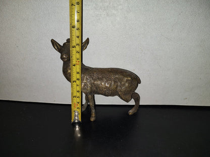 A5- Pieza De Bronce: Venado En Cuatro Patas - 70'S